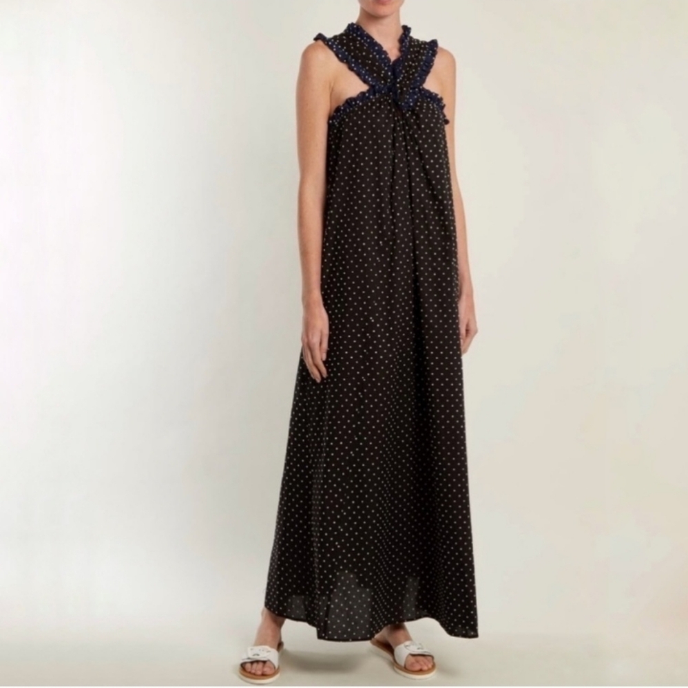 MARYSIA Resort Swim Crossover Swiss Polka Dot Dress